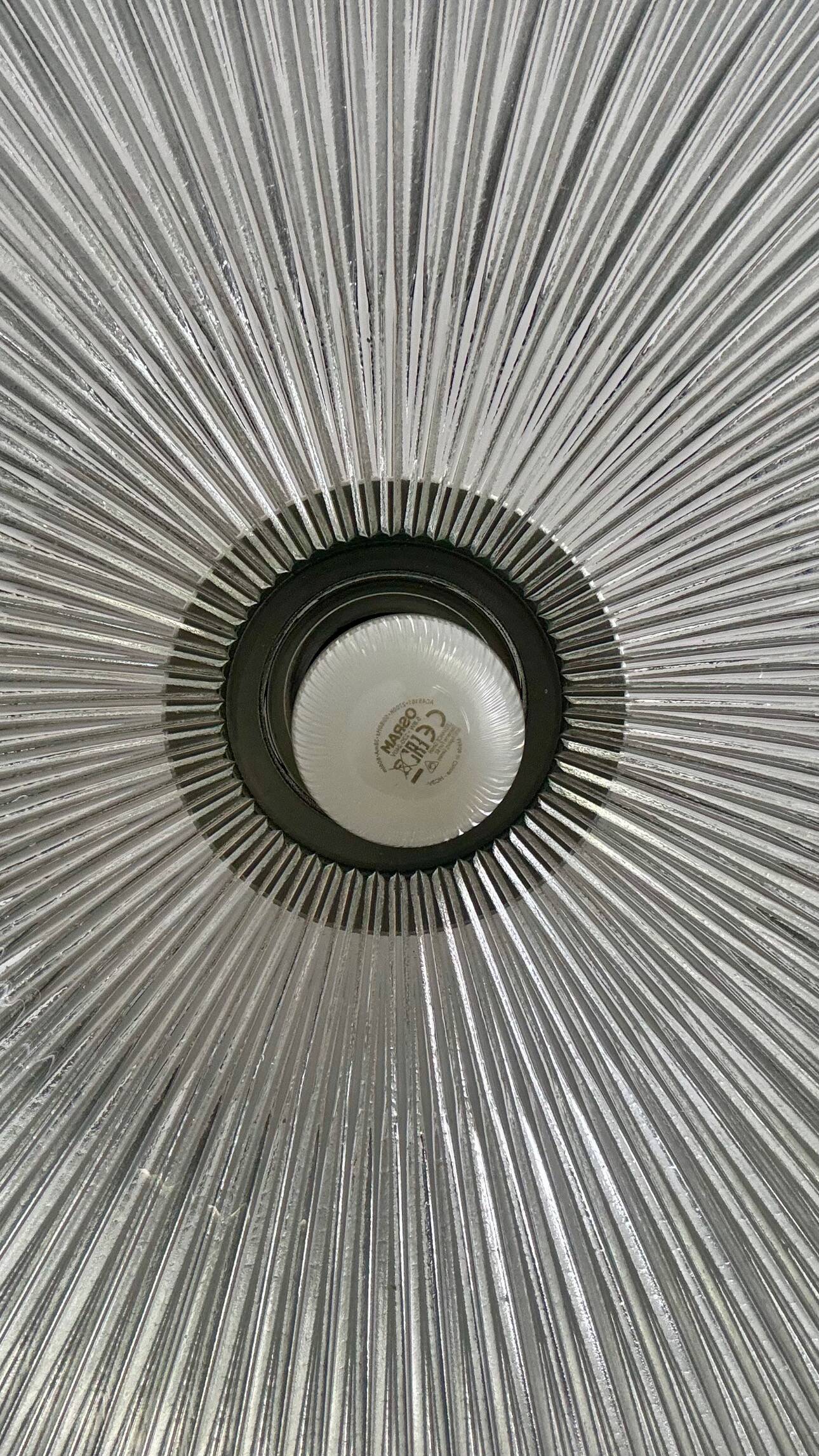 Vintage prismatic glass pendant light