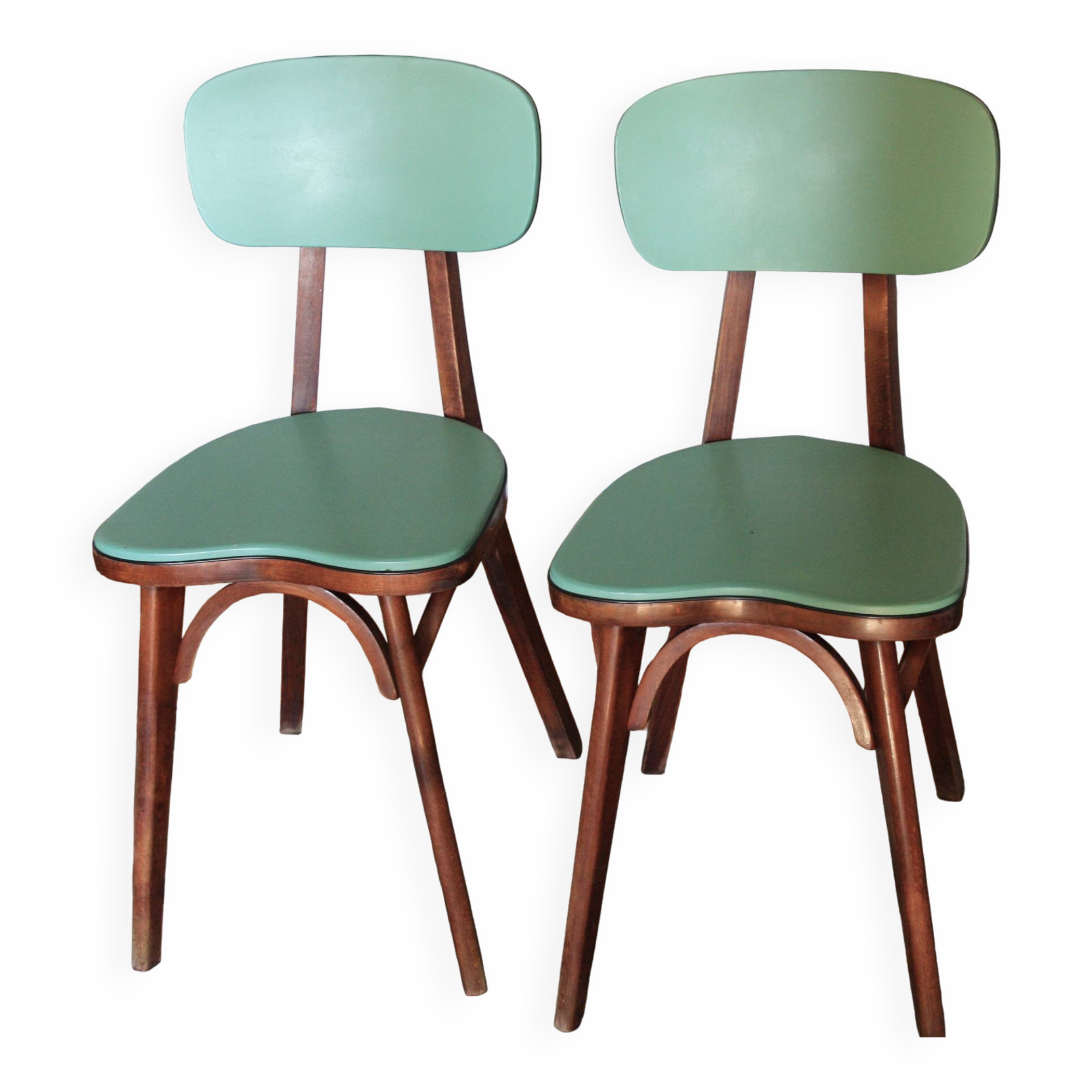 Baumann Green Heart Chairs