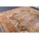 Vintage Turkish Oushak handmade wool cotton orange area rug 201x281