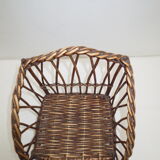 Ancien fauteuil en osier pour poupées, jouet