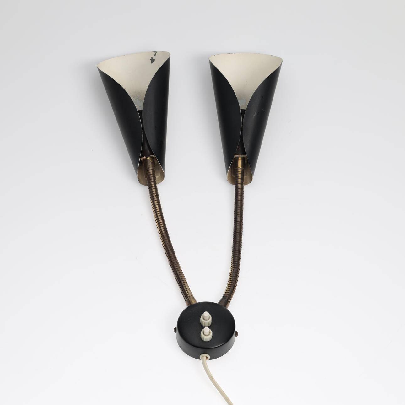 double articulated wall light - Denmark 1960s