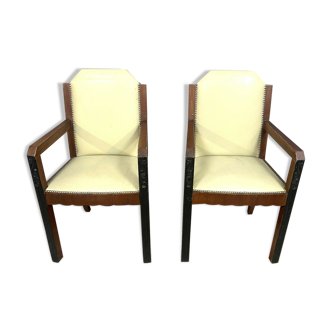 Pair of armchairs Art Deco era around 1925