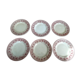 6 assiettes plates saint amand
