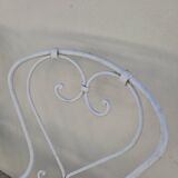 Pair of wrought iron garden chairs, antique manufacture