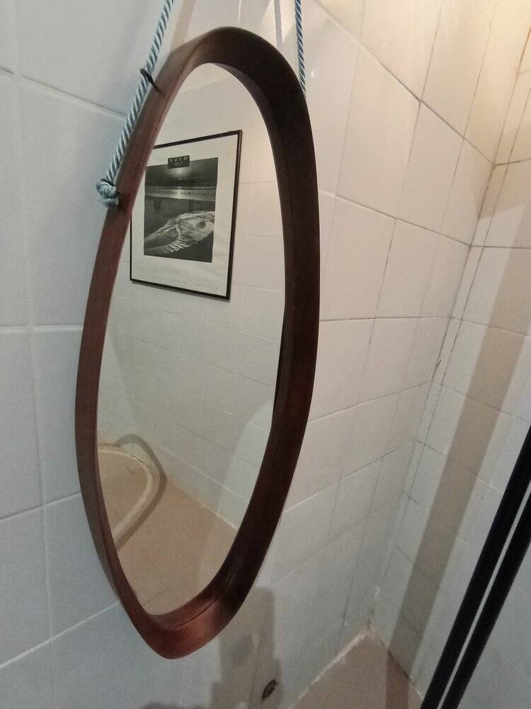 Vintage oval mirror, 1960s