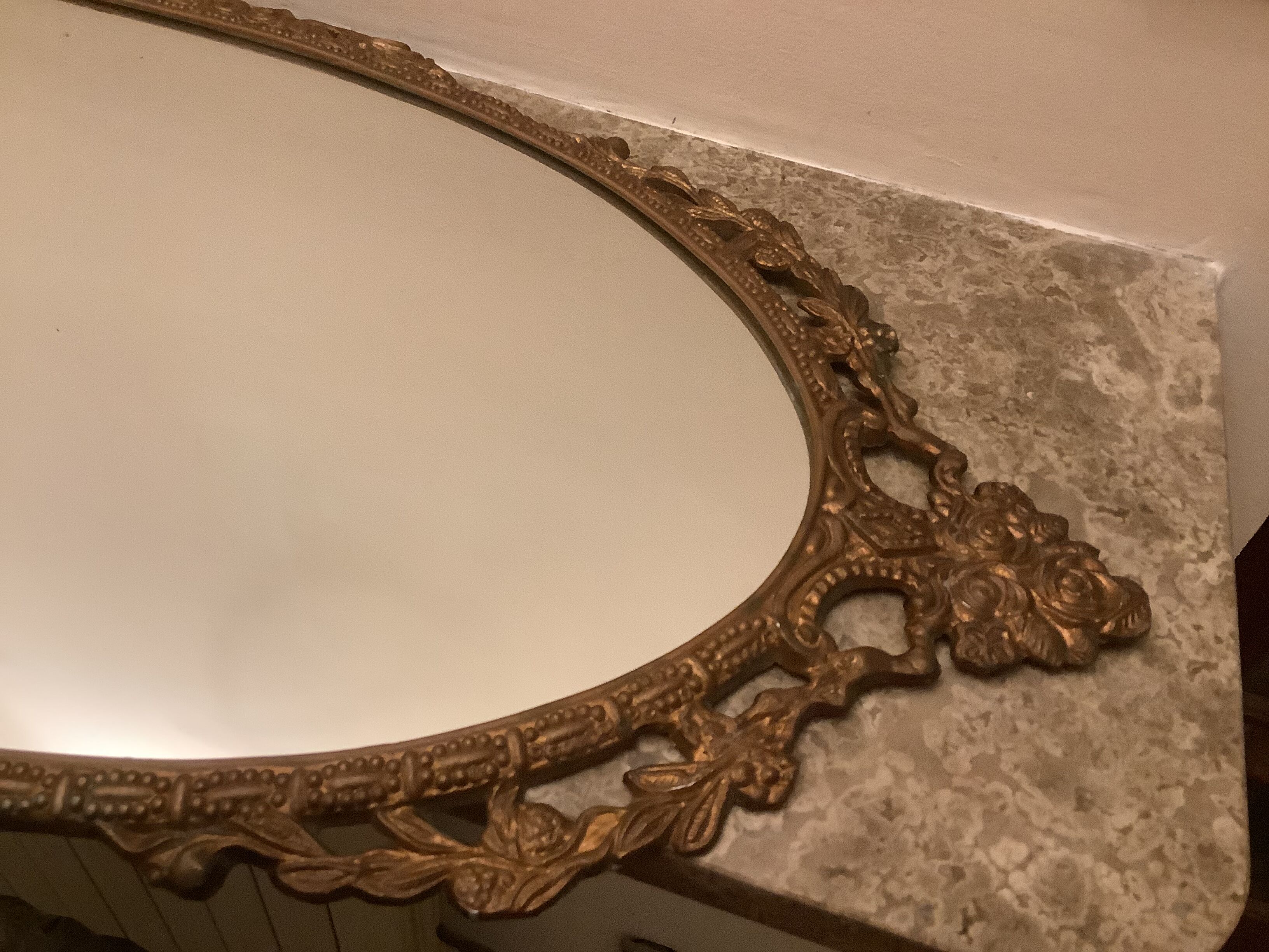 Old metal mirror 68x36cm