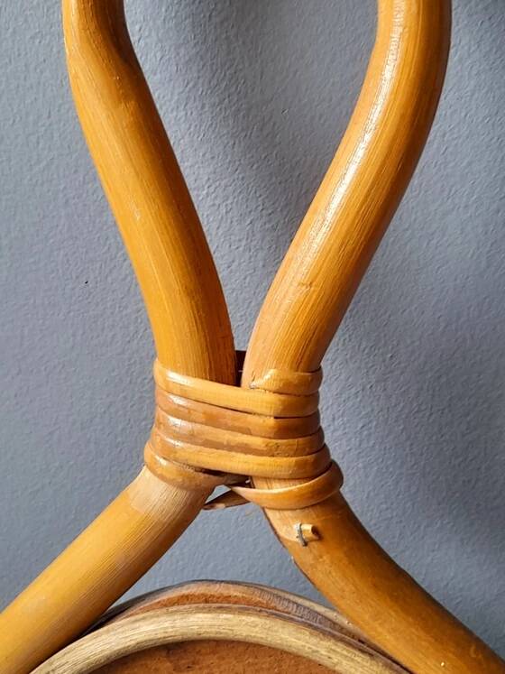 1960s rattan drop mirror