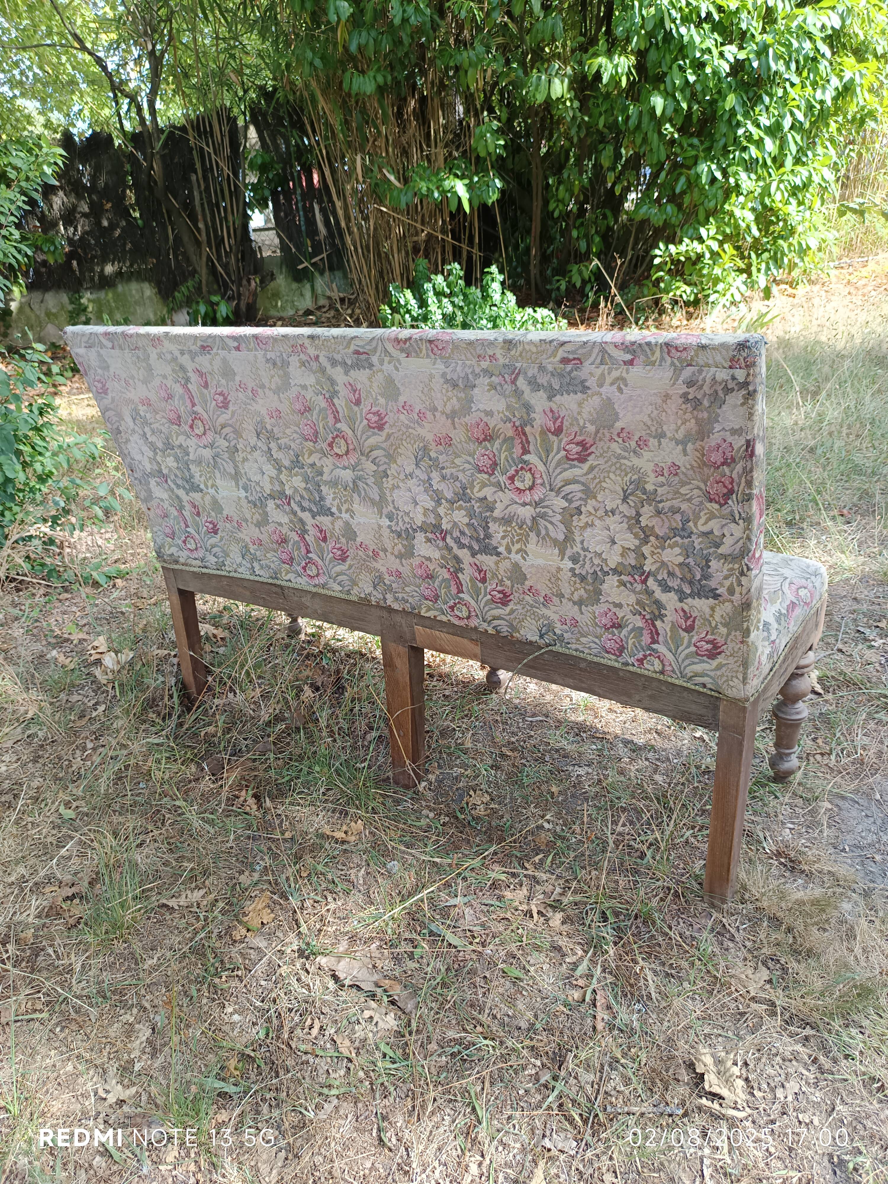 19th century Louis XIII style hallway bench