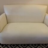 White leather sofa