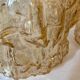 Pair of vintage amber glass pendant lamps