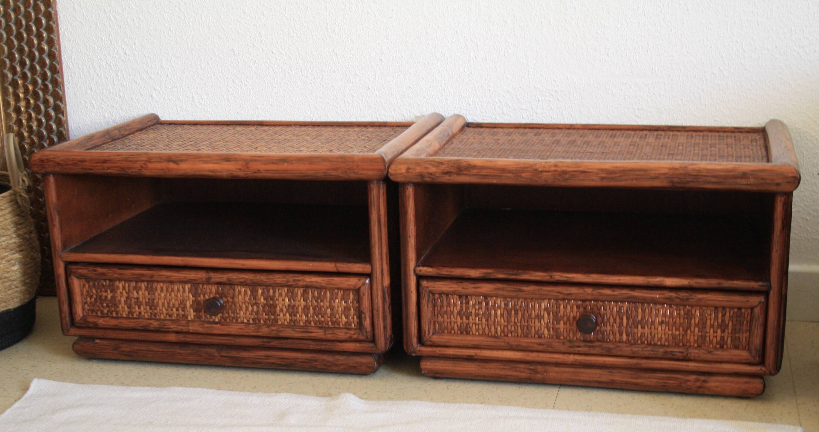 Tables de chevet Maugrion en rotin