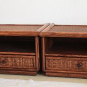 Maugrion rattan bedside tables