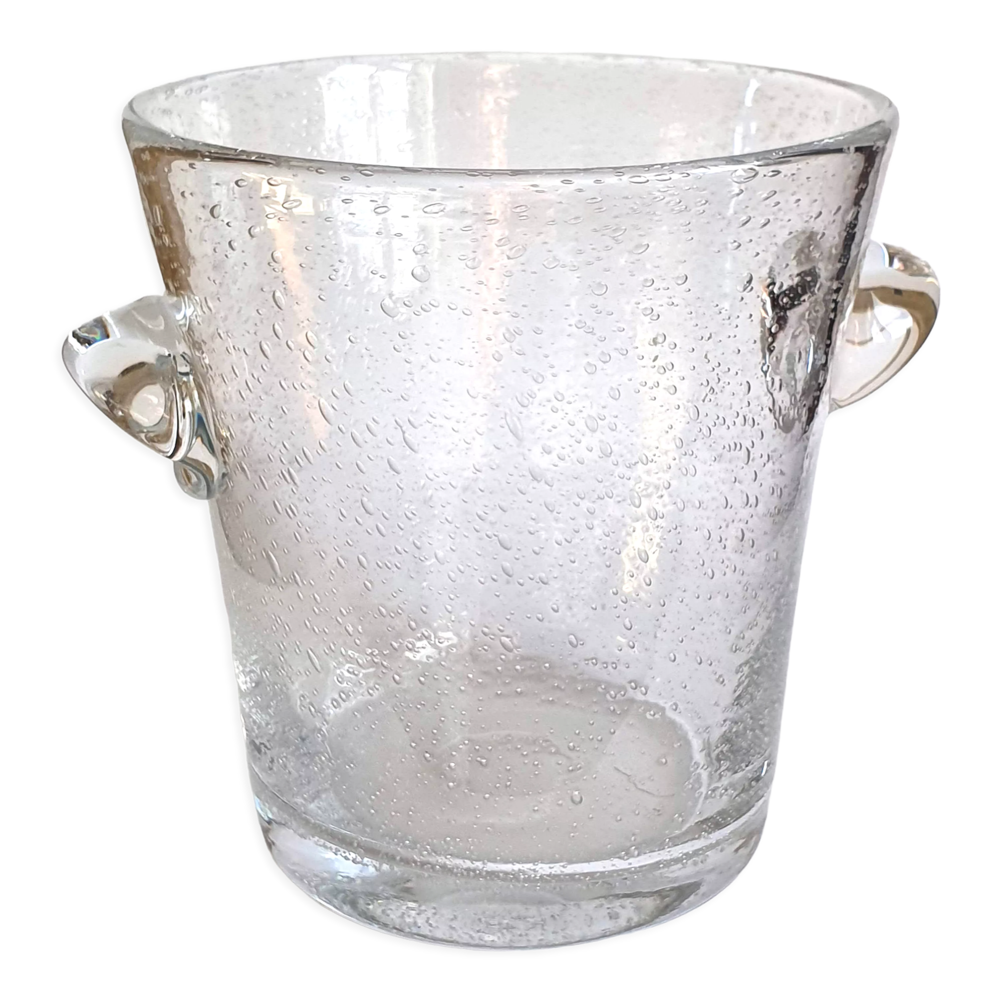 Champagne bucket in glass of biot