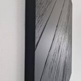 Monochrome black minimalist abstract painting