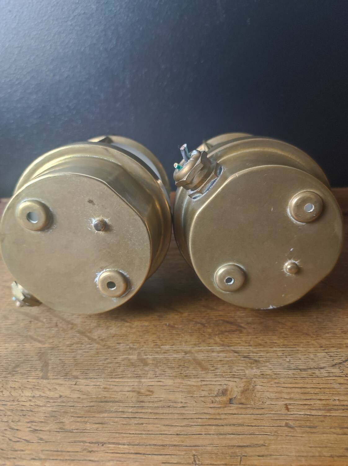 Pair of antique boat wall lights