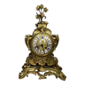 Bronze clock decorated with foliage and flowers early twentieth century