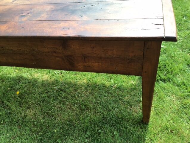 Solid wooden farm table mid-20th century