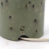 Organic sculptural accent lamp in green ceramic