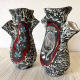 Paire de vases italiens augusto giulianelli 1950