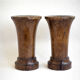 Paire de vases bois vintage