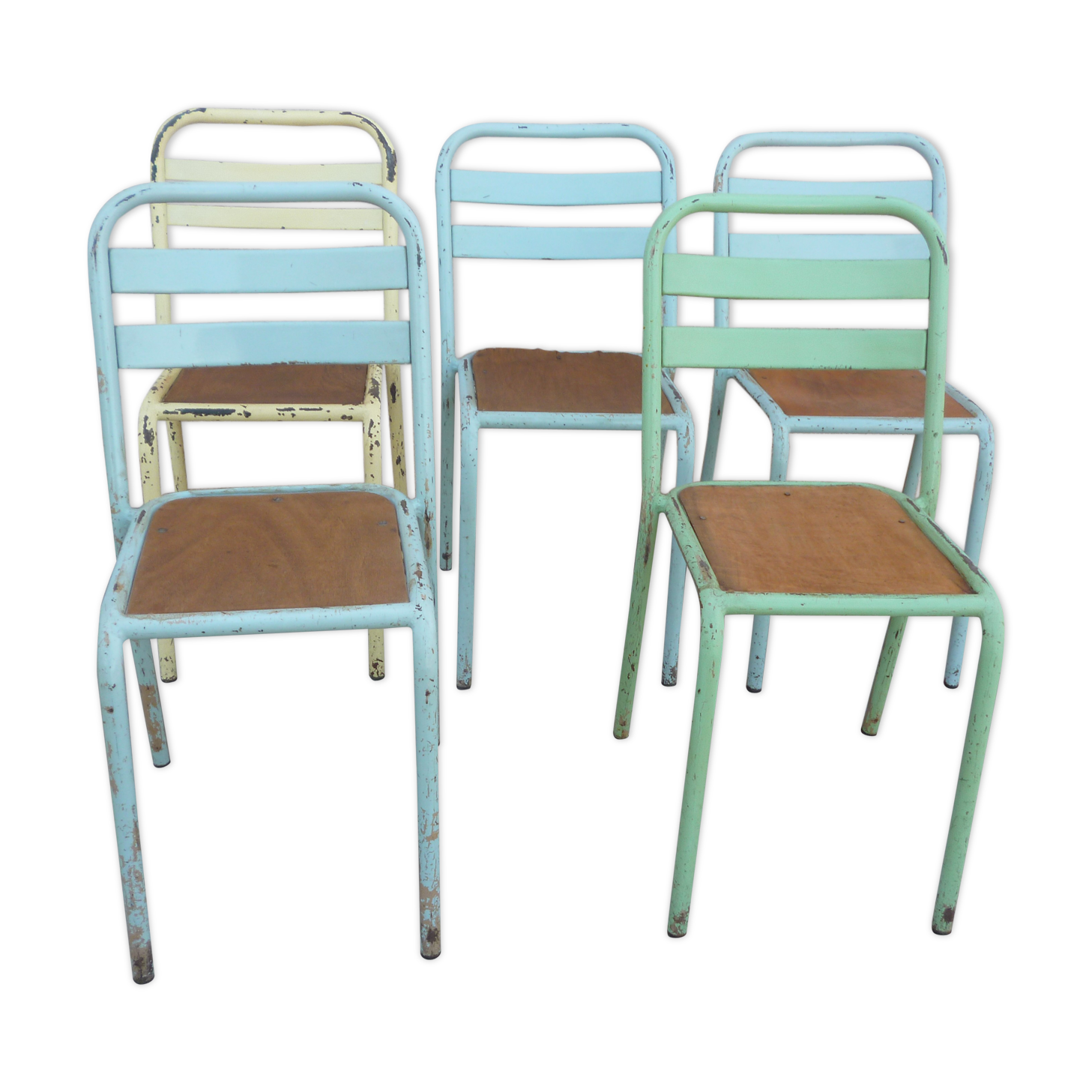 5 vintage chairs