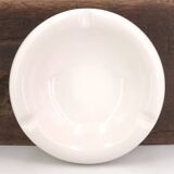 Imposing white ashtray signed in ceramic, 1970s