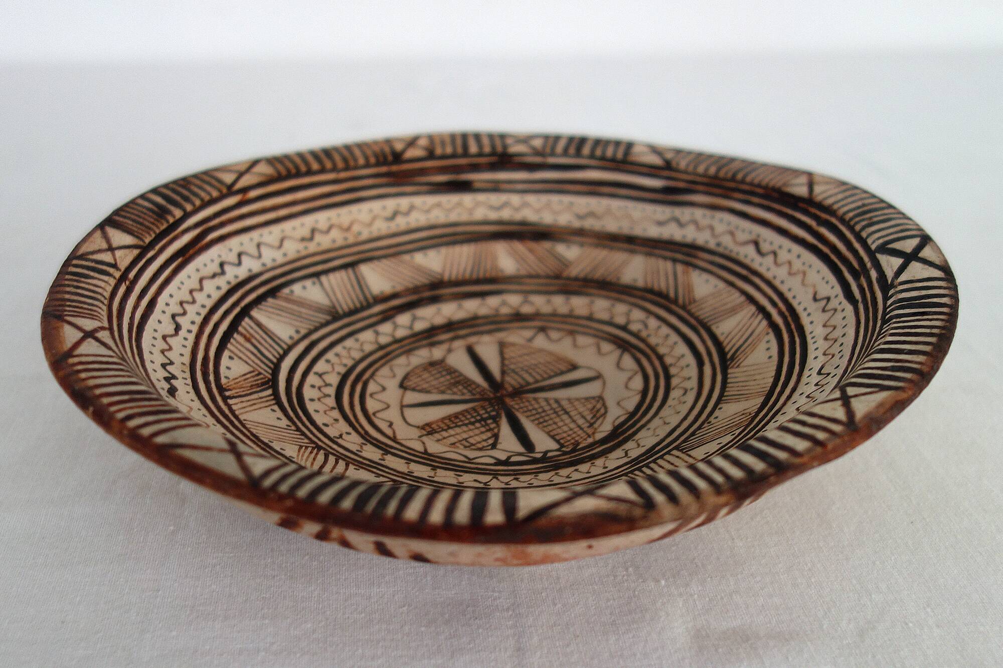 Old traditional pottery dish from the Rif, Morocco