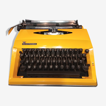 Machine à écrire Triumph Alder Contessa de Luxe Jaune
