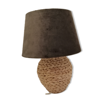 Lampe en rotin tresse de table