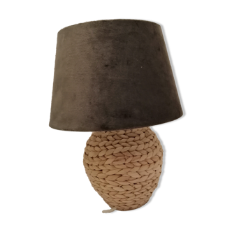 Rattan table braid lamp