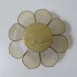 Lotus mother-of-pearl and brass photophore