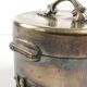 Art Nouveau sugar bowl, silver-plated brass, Hungary, early 20th century