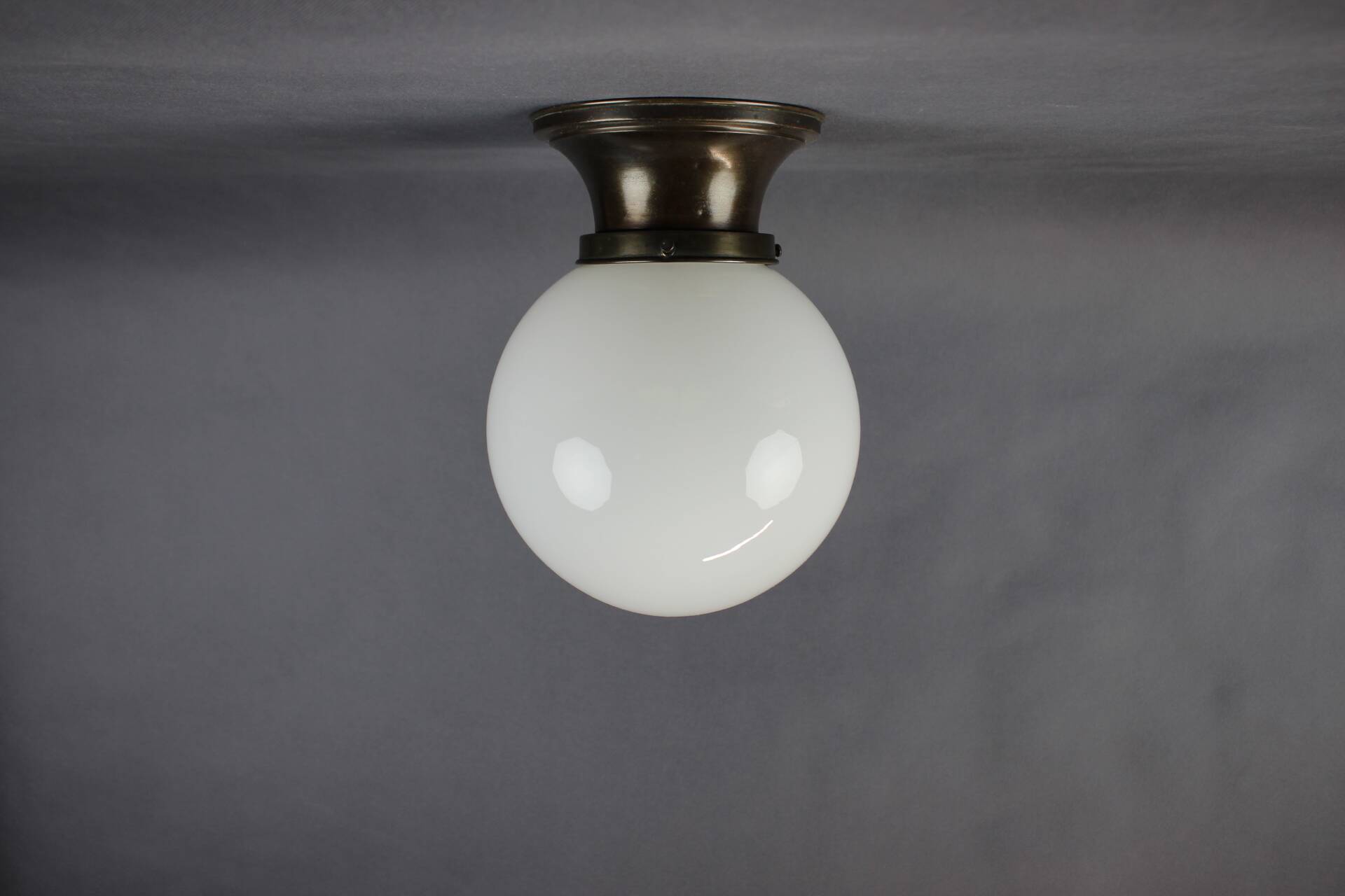 Art Deco Brass Ceiling Lamp, 1920s