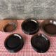 Set of smoked glass tableware 70s