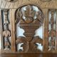 antique foldable wall shelf with openwork wood