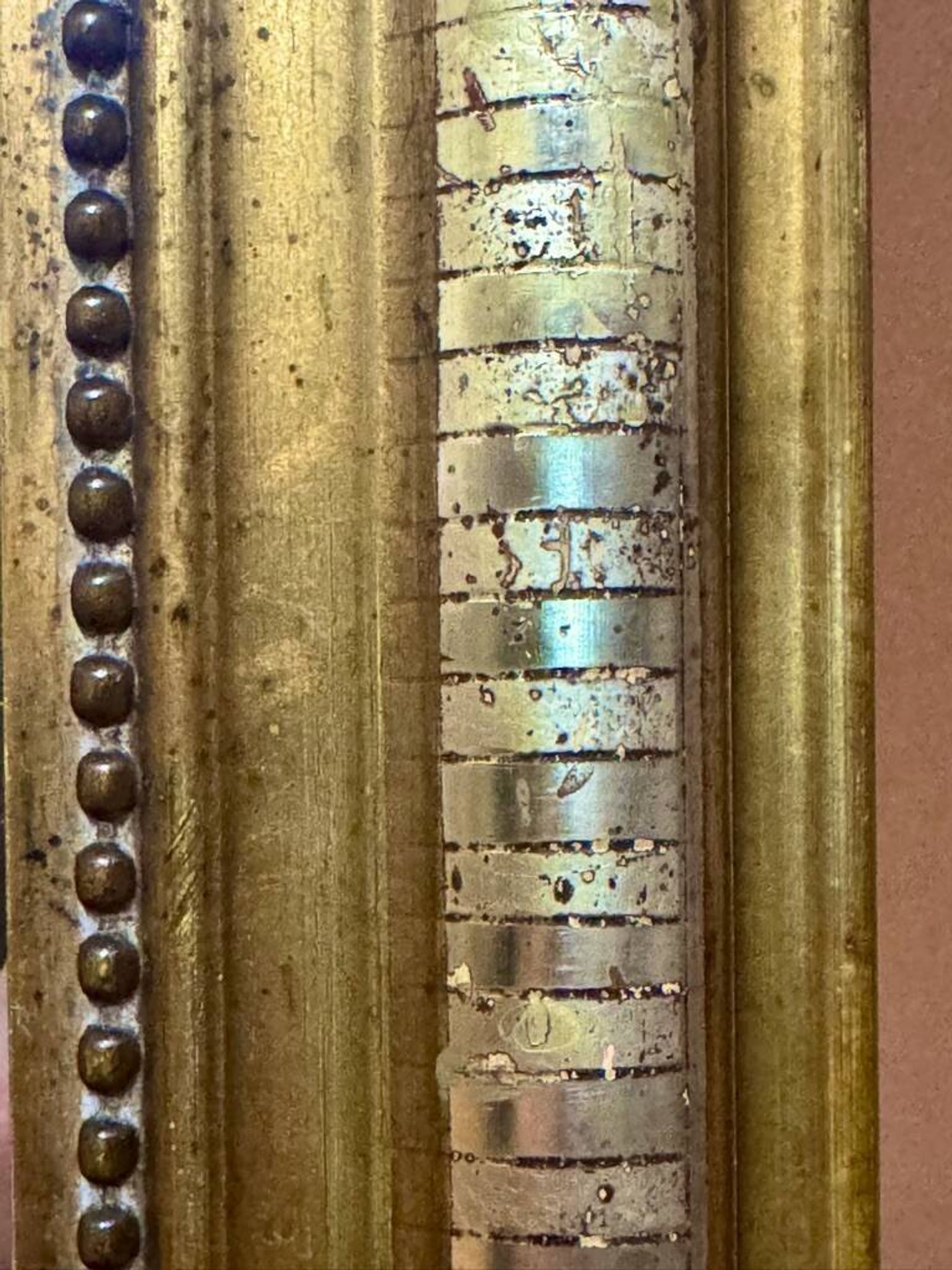 Napoleon III mirror in gold and silver