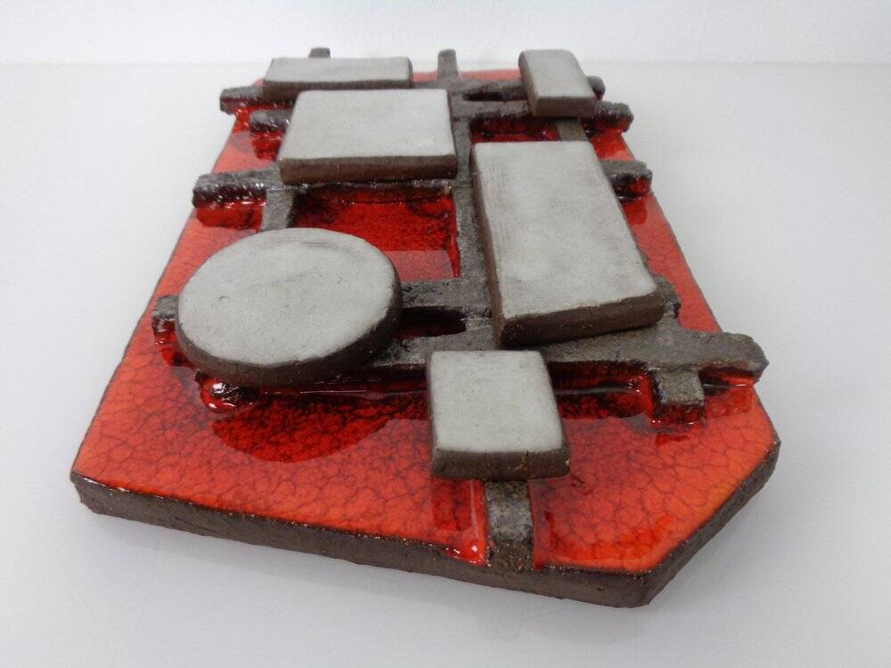 Brutalist ceramic wall panel from Krösselbach, Germany, 1960s
