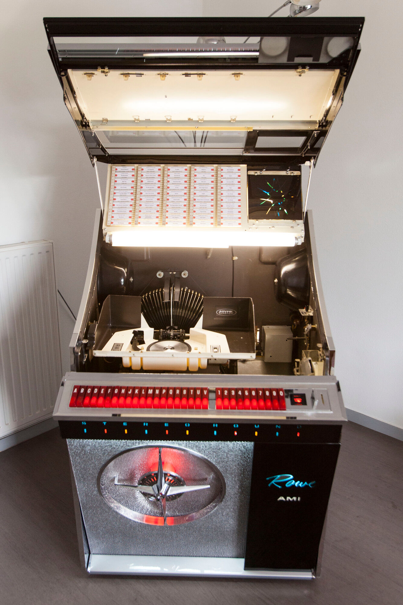 Jukebox Rowe friend from 1963 model"Jal" capa 100 vinyl compilation pop, rock, metal from 1950 to 1990