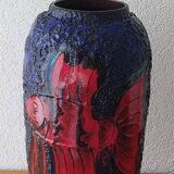 Fat Lava 'Fire Fish'Floor vase by Scheurich, 1970's