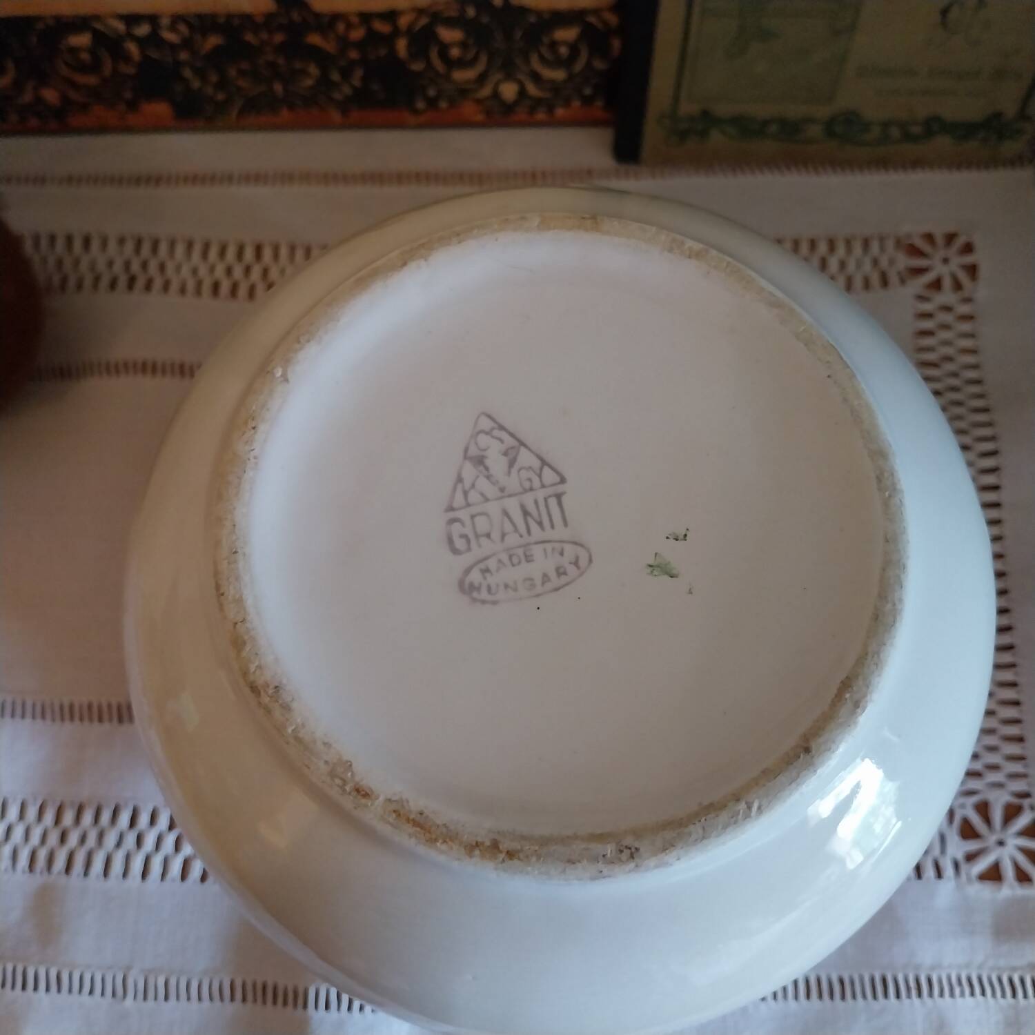Vintage ceramic carafe with apple decor