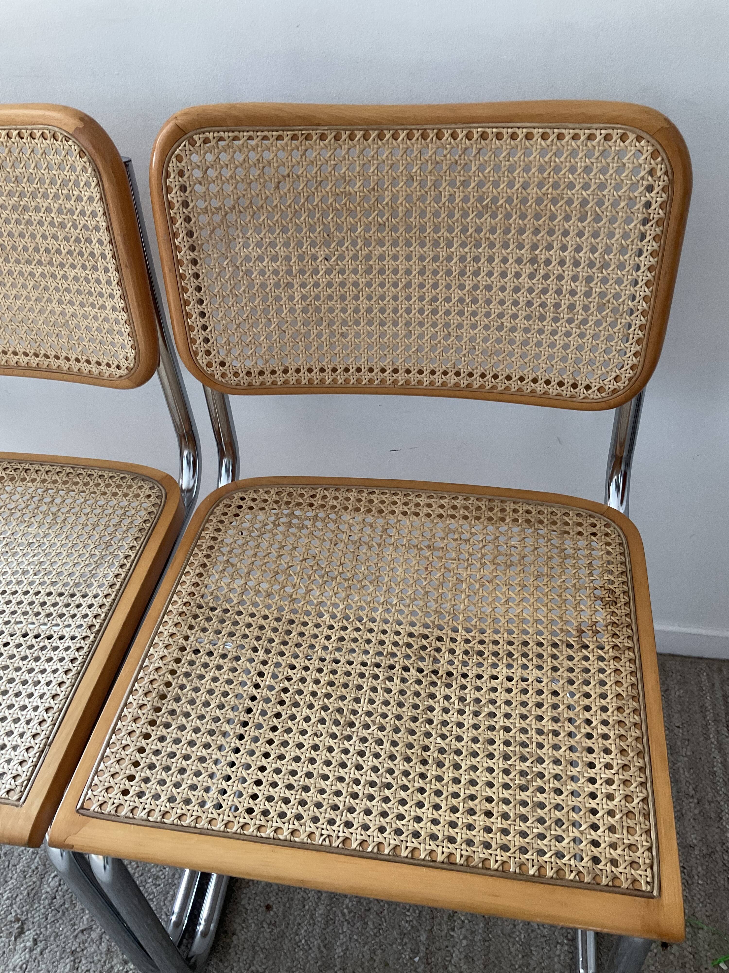 Pair of chairs Marcel Breuer Cesca B32