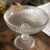 Vintage molded glass stand cup