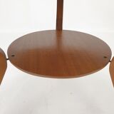 Italian wooden coffee table with brass feet 1960's