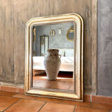 Antique silvered mirror Louis-Philippe 19th century