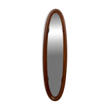 Oval Wall Mirror with a Beech Frame, Italy