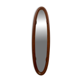 Oval Wall Mirror with a Beech Frame, Italy