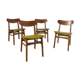 4 old vintage Scandinavian design chairs