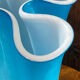 Large multi-layer glass handkerchief vase