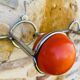 Space Age Chrome and Wood Wall Coat Rack 1970s