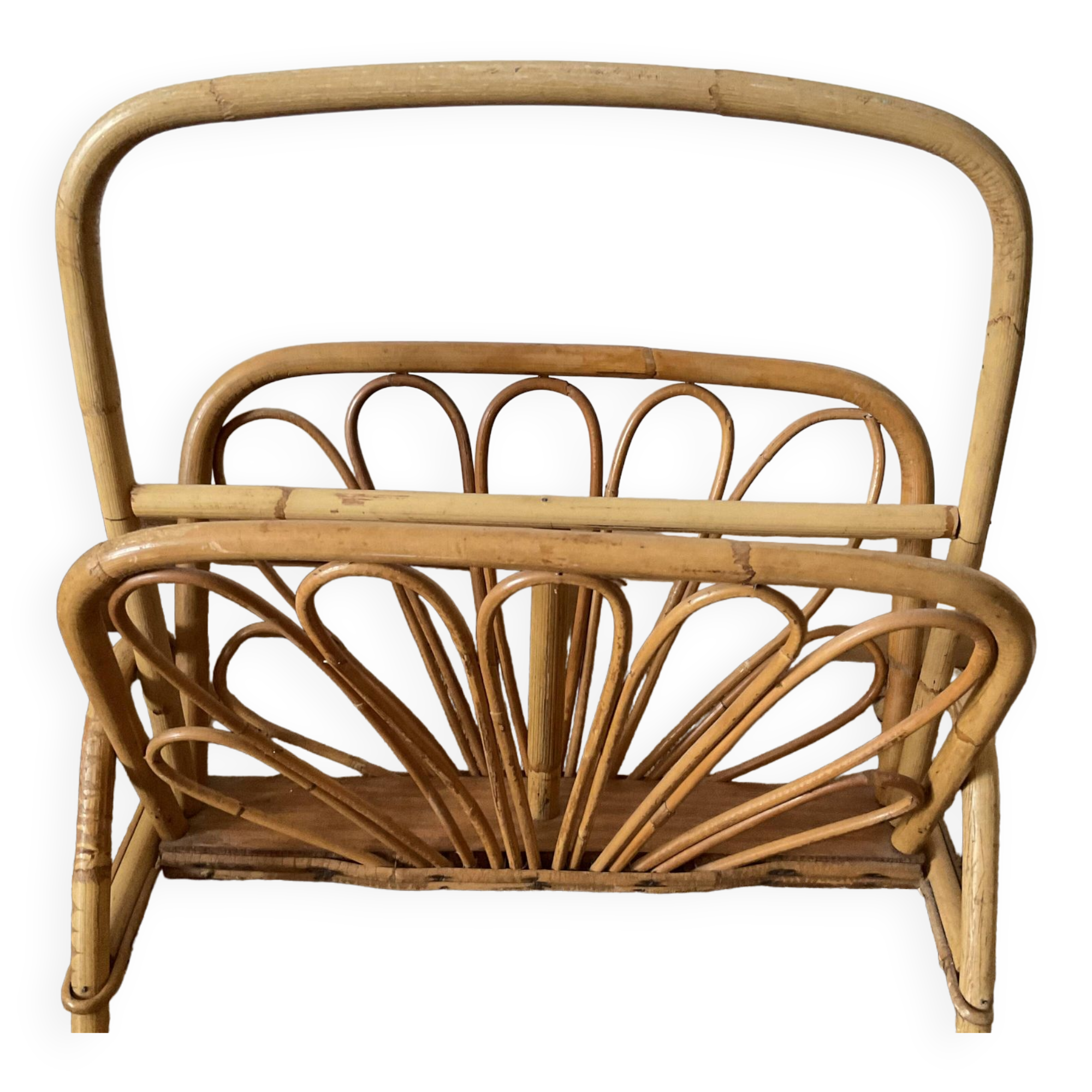 Bamboo magazine rack.